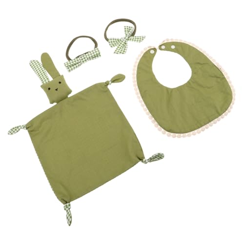 SUPVOX Boy Girl Bedtime Must-have Set Security Blanket Bib Hair Accessories Newborn Cozy Stylish