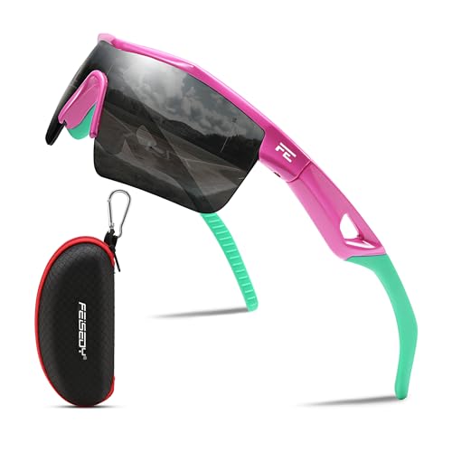 Image of FEISEDY Kids Polarized Sports Sunglasses, TR90 UV400 Baseball Cycling