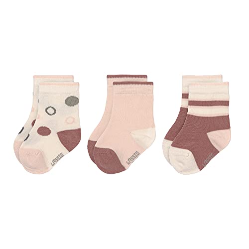 LÄSSIG Unisex Kinder- und Babysocken 3er Set/ Offwhite/ Powder Pink Größe 19-22