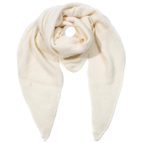 irisaa Damen Schal XXL, weiche flauschige dreieckstuch, Deckenschal Herbst Winter Dreieck Halstuch für Frauen und Mädchen, Lang Kuschelig 190 * 80cm, Schal Farben 2020:Cream