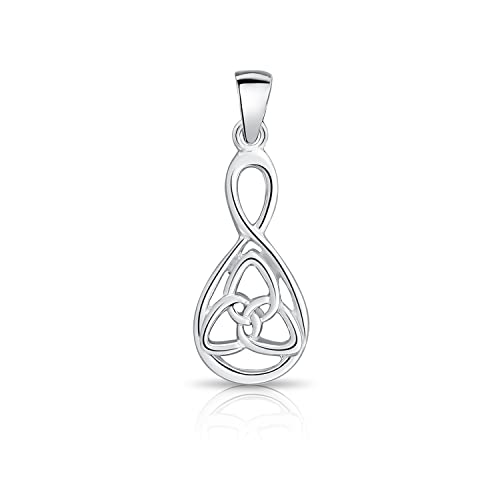 Pendentif noeud de la Trinité en argent 925 pour femme collier celtique
