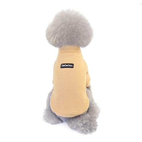 Pull pour chien marron clair slim à fermeture éclair pour l'automne