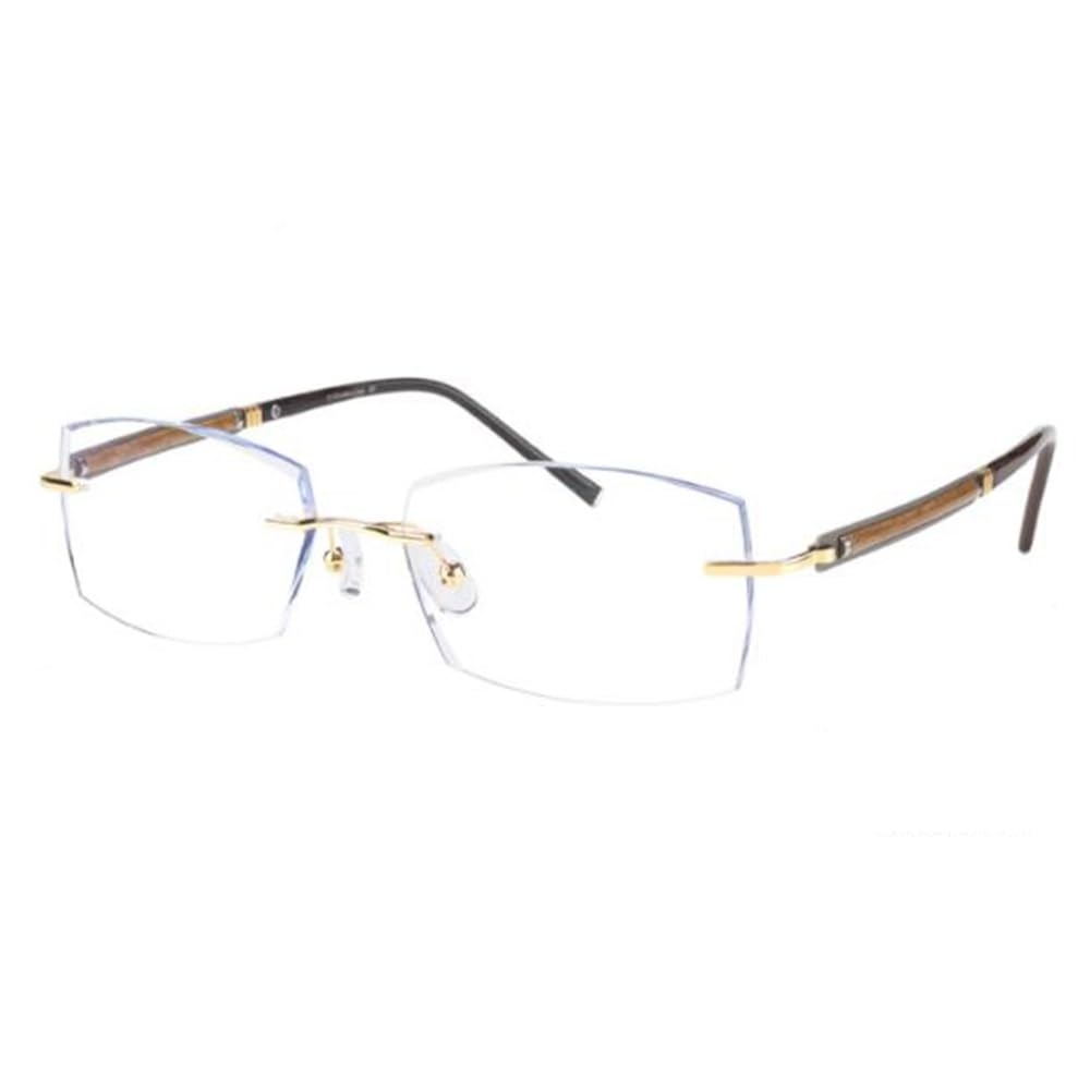 Gafas de lectura Fotocrómico,metal HD Gafas de computadora Rectangulares Gafas de lectura corte de diamante sin marco-Hombre