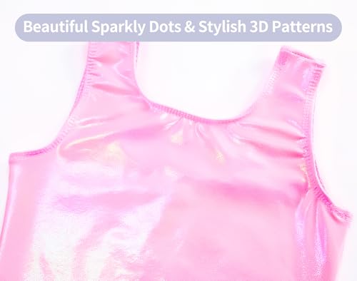 domusgo gymnastics leotards for girls sparkly one piece sleeveless tumbling unitards