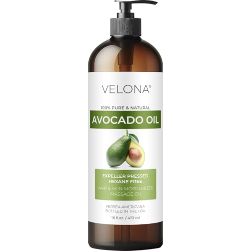 velona Avocado Oil 16 Fl Oz | 100% Pure and Natural Carrier Oil | Expeller-Pressed | Hair, Body and Skin Care | Use Today - Enjoy Results