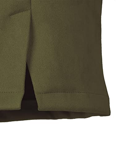 Umenlele Women's Basic Split Hem High Waist Suede Mini Pencil Bodycon Skirt Army Green Small #TOP5