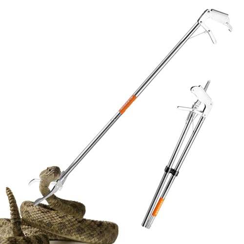 Lot de 1/2 pinces pour reptiles – Pince à serpent, tige allongée | Attrape-serpent pliable, serpents à, outils de manipulation, crochet serpent, attrape-reptiles pour la randonnée, le camping – vue 8