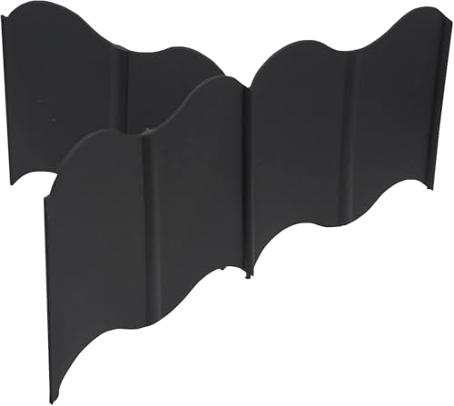 Orgrimmar Garden Edging Kit 40PCS Pound-in Interlocking Black(20x5.3)