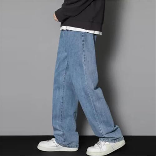Men's Casual Long Baggy Jeans Vintage High Waist Straight Leg Jeans with Pockets2