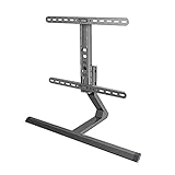  Supports TV Support mural pour téléviseur, dessus de table avec rotation gauche et droite de 35°, base TV de table réglable en hauteur, convient aux téléviseurs à écran plat LCD de 32 à 75 pouces, bea