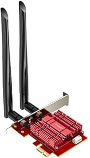 EDUP WiFi 6E 5400Mbps Bluetooth 5.2 PCIe WiFi Card Built-in Intel AX210 with Heat Sink Wireless 2.4Ghz/5Ghz/6Ghz, WiFi 6 Ultra-Low Latency | 802.11ax | 160MHz | Support Windows 11/10 64bit