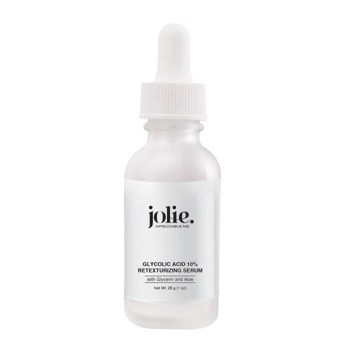 Jolie Glycolic Acid 10% Retexturizing Serum - Anti-Aging Skincare - Refines Skin Texture - Prevents Dehydration - Reduces Wrinkles - Vegan- Gluten Free Net Wt. 28 g / 1 oz.