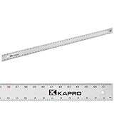 Kapro - 308 Straight Edge Ruler - ⅛” and 1/16” Increments - Contractor Grade - With Wear Resistant Printing - For Carpentry, Drywall, Drafting - Anodized Aluminum - 48 Inch