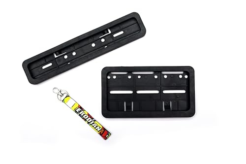 Image of IND Number Plate Frame For Universal Bikes | Bike Type | Cover | HSRP Number Plate | Standard Size | Front & Rear Frame | Black Color (1-Free Random 6 inch Keychain)