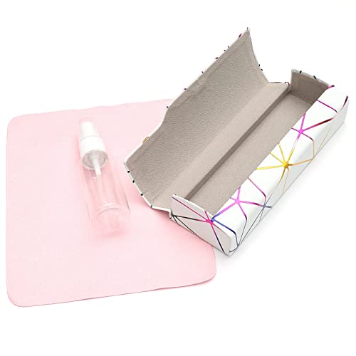 Image of Abwuulq- lattice dazzling glasses case,Portable protective case for glasses,Fashion glasses rigid cover,unisex