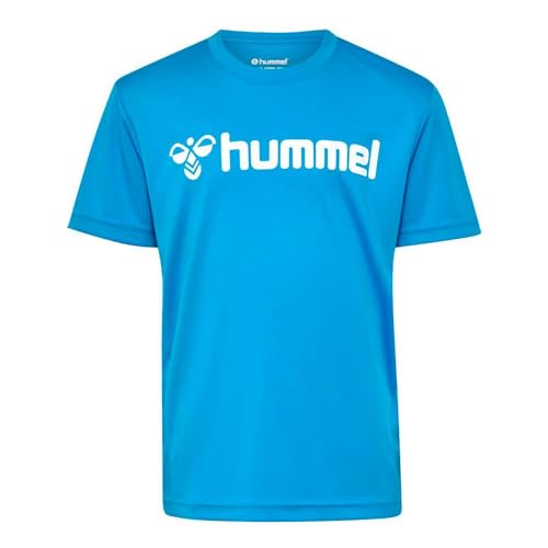 hummel Unisex Kinder Hmllogo Jersey S/S Kids T-Shirt, Diva Blue, 140 EU