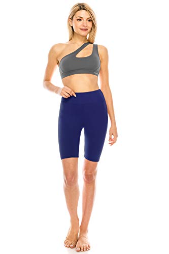 Image of ALWAYS Women's High Waist Bike Shorts - Athletic Workout Tummy Control Stretch Running Yoga Pants