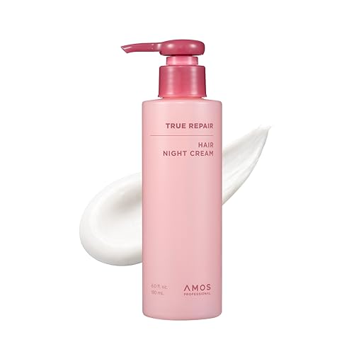 AMOS PROFESSIONAL True Repair Hair Night Cream 6.0 fl oz K-Beauty Overnight Hair Primer & Leave-In Conditioner Hydrating Deep Conditioning for Dry & Damaged Hair