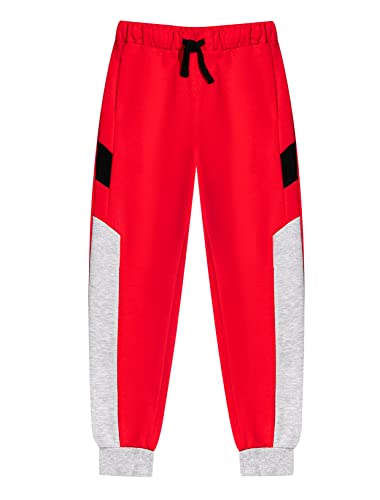 Boys Girls Fleece Joggers Drawstring Elastic Waist Kids Sweatpants Athletic Pants