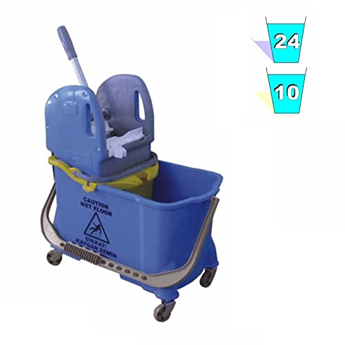 maxxi4you Einfachfahreimer - Putzwagen - Nasswischwagen für privat und Gewerbe in blau/grau 24/10 Ltr. – Bild 4