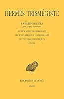 Hermes Trismegiste, Chronicles. Volume V: Nag Hammadi Codex VI - Codex Clarkianus 11 Oxoniensis - Hermetic Definitions - Miscellaneous 225100632X Book Cover