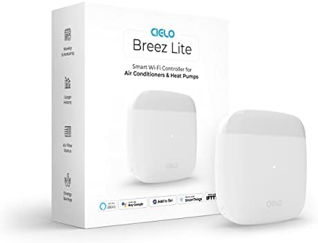 Cielo Breez Lite | Smart AC Controller for Mini-Split, Window & Portable Air Conditioners & Heat Pumps | Free App, No Subscriptions | Alexa, Google, SmartThings, IFTTT (White)