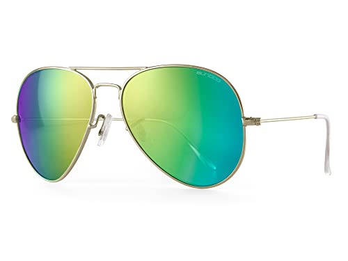 SUNDOG EYEWEAR SIBELLA Polarized - Unisex Sunglasses - Gold/G15 Icy Green Mirror