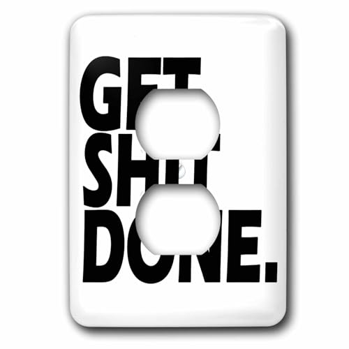 2 prises de courant Get shit done Blanc 3dRose lsp_193459_6 double