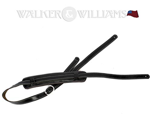 Walker & Williams 50 ‘s Style vintage Sangle de guitare en cuir Noir de qualité extra long jusqu’à 155 cm - Les Beatles, Paul McCartney, John Lennon, RIngo Starr, George Harrison Walker & Williams 50 's Style vintage Sangle de guitare en cuir Noir de qualité extra long jusqu'à 155 cm – Image 5