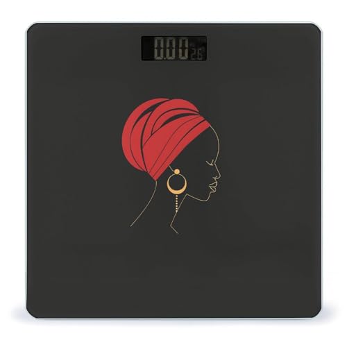 Báscula digital de vidrio templado con diseño femenino miniatura 1