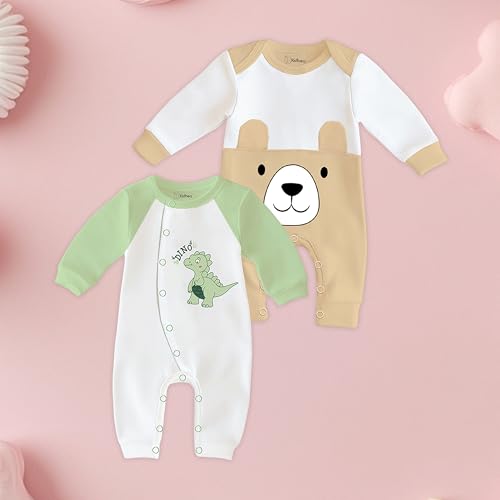 Image of Kidbea 100% Full Sleeve Cotton Baby Rompers Bodysuit Jumpsuit for New Born Baby Boy's & Girl's