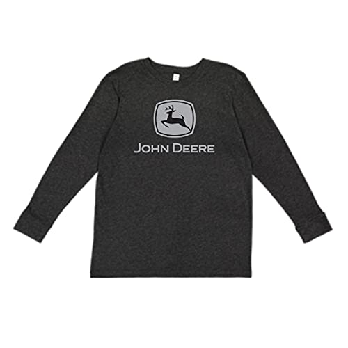 T-shirt John Deere logo Heather manches longues confortable homme