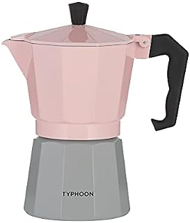 Typhoon Cafe Concept 6 Cup Espresso Maker,Pink & Grey, 1401.795