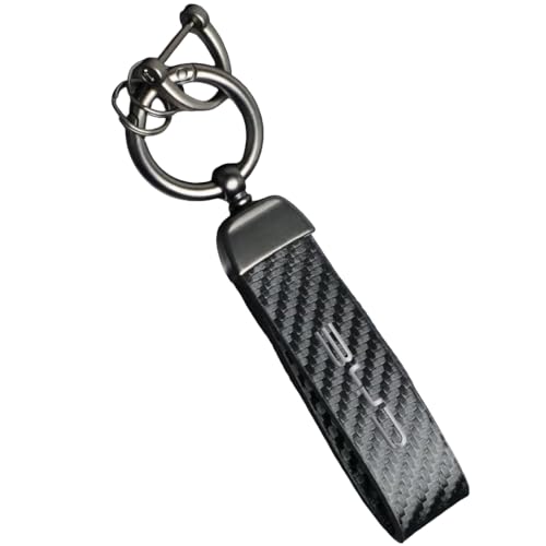NYSLDSCO Coche Fibra de Carbono Llaveros, para BYD Seal u BYD Sea Lion 6 BYD M6 rotación de 360 ​​Grados Aleación Zinc Llavero con Anillo antipérdida Accesorio,A-M