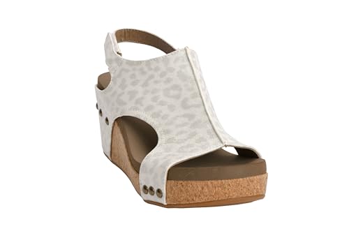 Image of Corkys Footwear Womens Carley Wedges, Featuring Corkys EVA Foam Cushioned Insoles, A 2.5 Inch Heel, Lightweight For All Day Wear, And Hook And Loop Closure