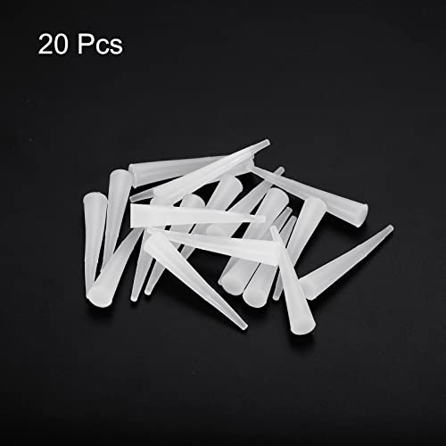 Image of MECCANIXITY Silicone Rubber Tapered Plug 1.5mm to 5.5mm Solid White for Powder Coating, Painting, Anodizing, Plating, Sandblasting, Laboratory Use 20 Pieces