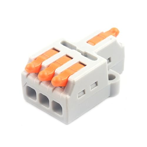JOYELEC 16 Pezzi Compact Connettore,D1-3 Morsettiere Connettori Elettrici con Polo,Terminali a Collegamento Rapido 1 entrate/3 uscite,cavi 0.08-2.5(4.0) mm²,250V,32A,allungare cavi e fai da te