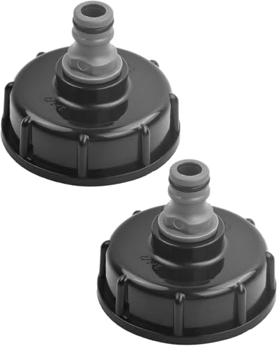 JUKOTA 2 accessori per contenitori di stoccaggio, adattatori per coperchi di contenitori, connettori per contenitori, coperchio per serbatoio dell'acqua da 1000 litri, raccordo per scarico dell'acqua