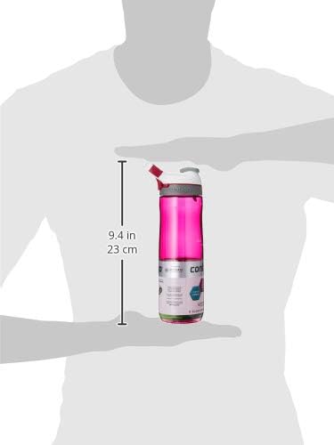 Diagram showing dimensions of the Contigo AUTOSEAL Cortland Water Bottle.