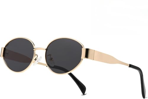 Retro Oval Sunglasses for Women Men - Polarized UV400 Trendy Classic Fashion Shades