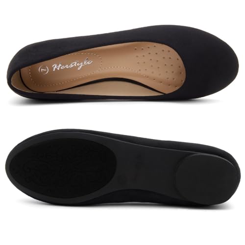 Herstyle Ever Memory Women's Ballet Flats Dressy Flat Shoes Almond Toe Ballerina Comfortable Slip-On Casual Flats for Daily Wear Work Office and Party4