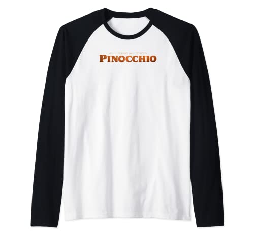 Pinocchio Guillermo Del Toro's Wood Tone Logo Raglan Baseball Tee