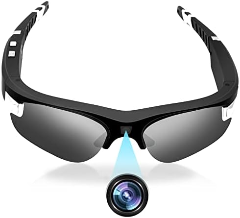 ZTCOLIFE Camera Video Sunglasses, 1080P HD Outdoor Sports Smart Glasses with High-Definition Lenses, Film Hands Free for Taking Photo, Hunting, Cycling, Running, Driving, Travel