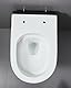 Wand WC Spülrandlos Nano Beschichtung Keramik Toilette & Toilettendeckel mit Absenkautomatik (Elegant in Weiß)