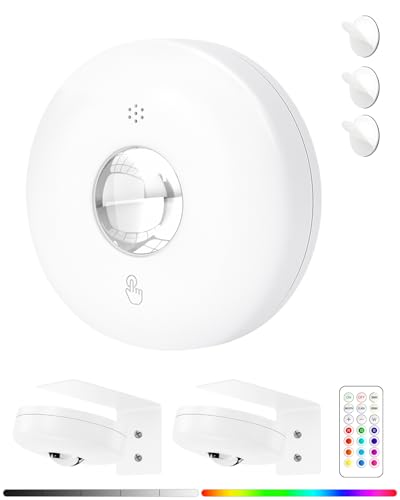 Yiliaw Picture Lights with Remote, Magnetic AAA Battery Operated Light, Under Cabinet Lighting, Tap Lights with Dimmer & Timmer for Kitchen, Closet, Shelf - 3 Pack, White