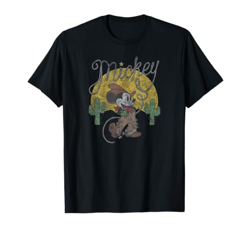 T-shirt Mickey Mouse Cowboy en coton pour look rétro