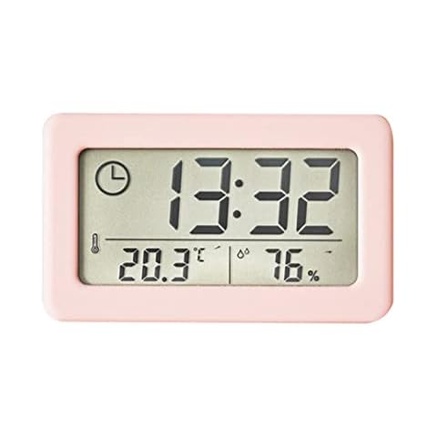 Lancoon Digital Thermohygrometer with Clock Cover