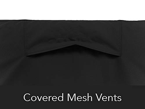 Covermates Air Conditioner Cover - Heavy-Duty Polyester, Weather Resistant, Elastic Hem, Ac & Equipment-Ripstop Black #TOP4