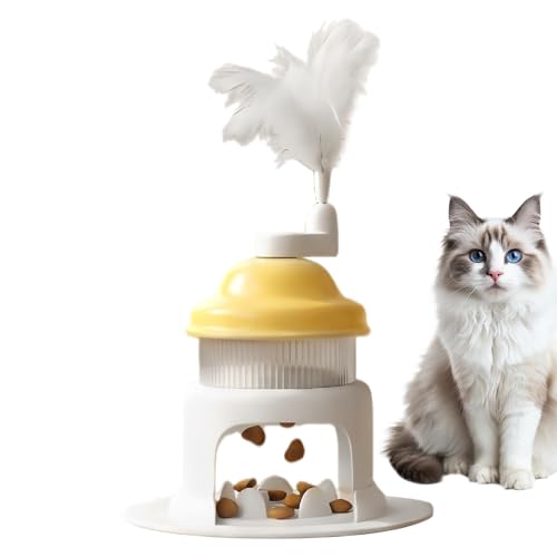 Giocattolo dispenser, puzzle interattivo con alimentazione lenta, a forma di rasoio per ghiaccio, bacchetta per gatti, divertente ricompensa con gioco di trattamento, stimolazione per alleviare la