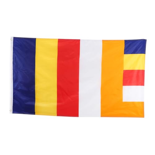 SUPVOX Bandiera Buddhista in Poliestere per Decorazioni e Preghiere Resistente e Adatta Interni ed Esterni per Templi e Buddhiste